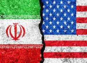 Picture of Iran and USA flag 